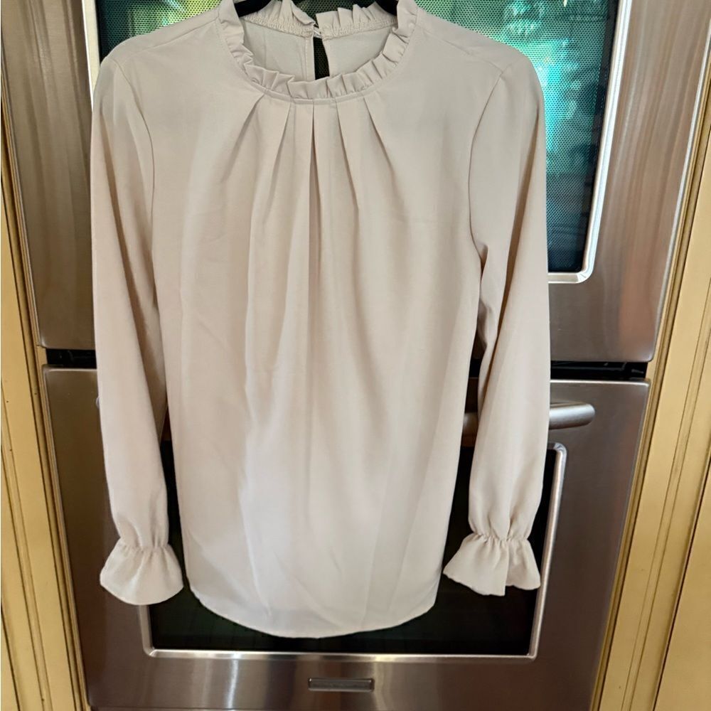 Elegant Cream Women's Top, women’s medium